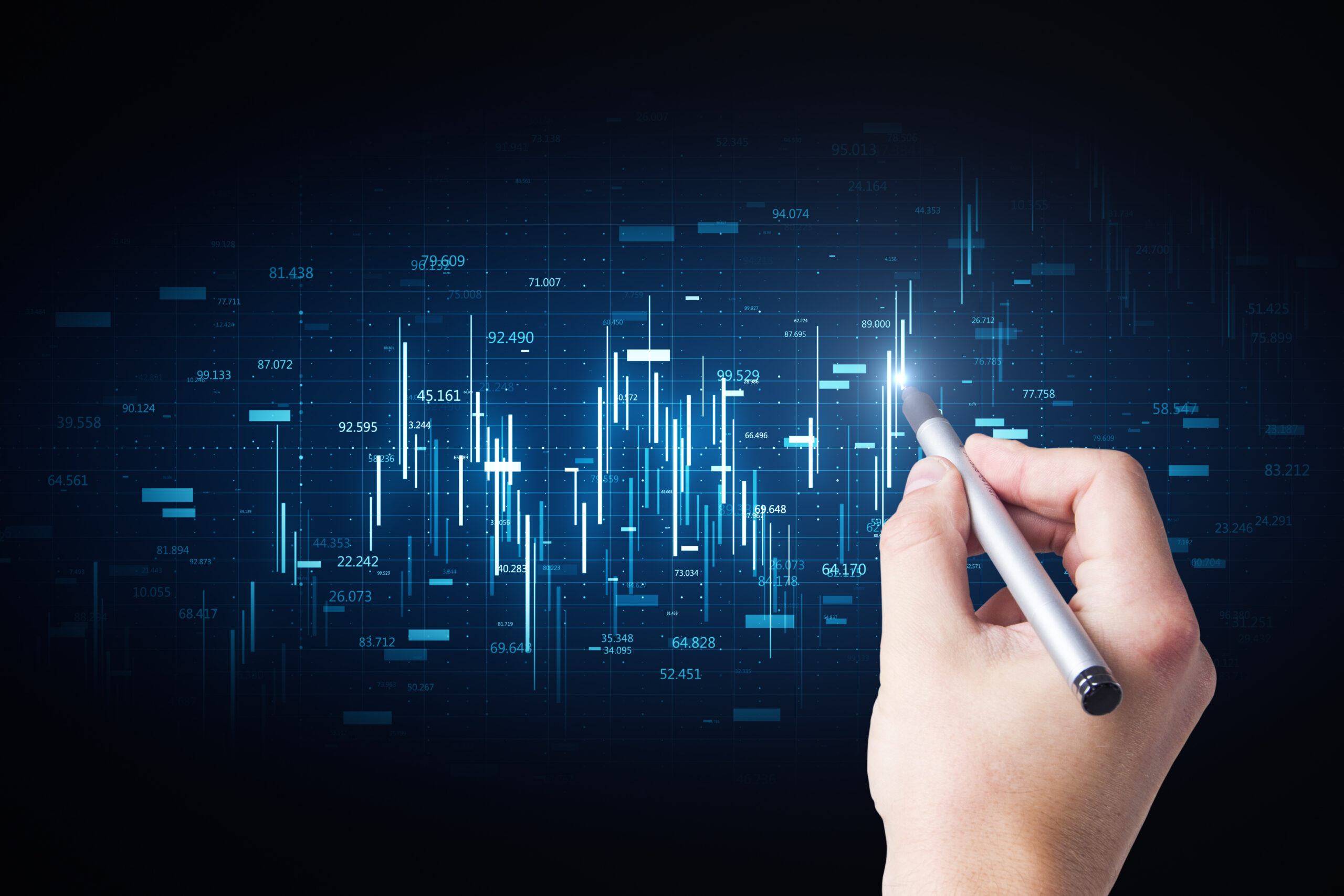 hand-using-abstract-glowing-blue-forex-graph-grid-2025-10-15-01-28-38-utc